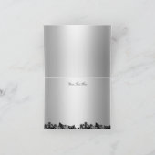 ホットピンクレースダマスク&ボウサンキューカード サンキューカード (内部)