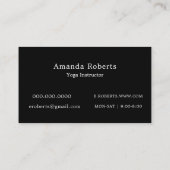 ホットピンクロータスフラワーヨガインストラクター 名刺 (裏面)