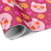 ホットピンクヴァレンティーンズデイキャットハートサングラス ラッピングペーパー (ロールコーナー)