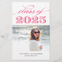 ホットピンクヴィンテージクラス2025写真卒業