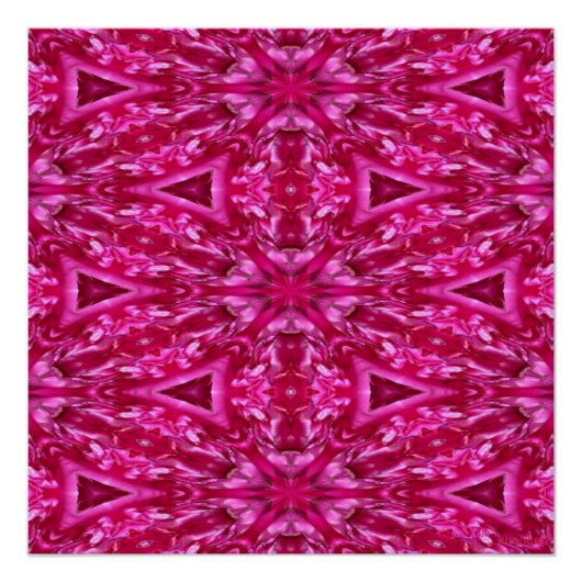 ホットピンク三角形 ポスター (正面)