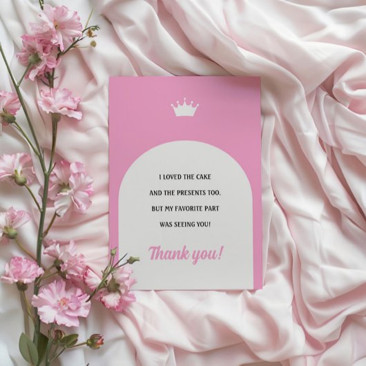 ホットピンク人形カード、ファッション人形サンキューカード 招待状