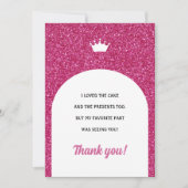 ホットピンク人形カード、ファッション人形サンキューカード 招待状 (正面)