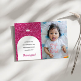 ホットピンク人形、ファッション人形ありがとうフォトカード 招待状