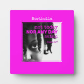 ホットピンク今日ではないサタンプラーク フォトプラーク (正面)