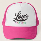 ホットピンク会社ロゴスワッグビジネスマン女性 キャップ (正面)