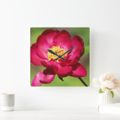 ホットピンク傾向 スクエア壁時計 (ホーム)