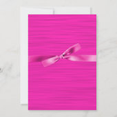 ホットピンク写真甘い16誕生日パーティー 招待状 (裏面)