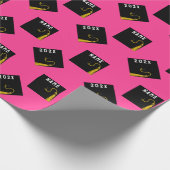 ホットピンク卒業2024ギフト ラッピングペーパー (角)