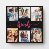 ホットピンク友情の友人6写真コラージギフト フォトプラーク (正面)