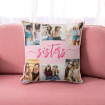 ホットピンク姉妹6フォトコラージュ記念ギフト クッション<br><div class="desc">ホットピンク姉妹6フォトコラージュ記念装飾用クッションとの姉妹の絆を捉える。熱パーソナライズされたいピンクのデザイン鮮やかと6枚の大切な写真のコラージュが美しく並び、姉妹の忘れられない瞬間を祝表現した枕。素材から作ら高品質れスタイリッシュ、ベッドやソファに表示するのに最適な、感傷的なtouchを任意の宇宙に追加する。誕生日や休日、特別な機会に最適で、姉妹が共有すユニークる絆や思い出を尊重する。</div>