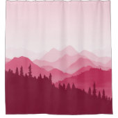 ホットピンク山脈 シャワーカーテン (正面)