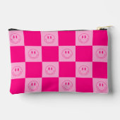 ホットピンク市松模様に&グルービーハッピースマイル アクセサリーポーチ (裏面)
