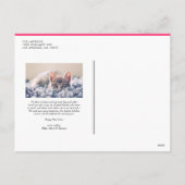 ホットピンク幾何タイポグラフィ写真新年おめでとう シーズンポストカード (裏面)