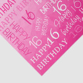 ホットピンク幾何メッシュパターン誕生日任意の年齢 薄葉紙 (詳細)