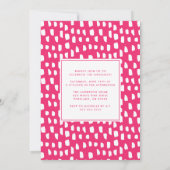 ホットピンク応援から卒業写真へ 招待状 (裏面)