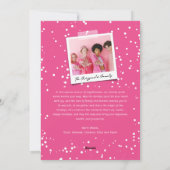 ホットピンク応援2025グリッターシック新年の写真 シーズンカード (裏面)