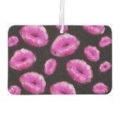 ホットピンク抽象芸術唇 カーエアーフレッシュナー (裏面)