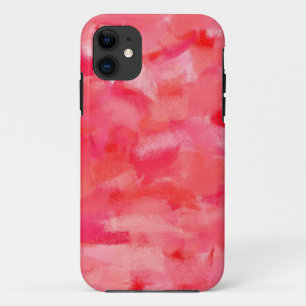 ホットピンク抽象芸術絵画アート4 iPhone 11 ケース