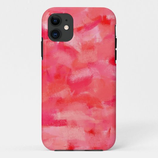 ホットピンク抽象芸術絵画アート4 Case-Mate iPhoneケース (裏面)