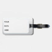 ホットピンク日本のドラゴン白地 ラゲッジタグ (裏面横)