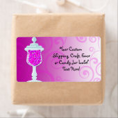 ホットピンク明るい赤紫色キャンディビュッフェ ラベル (インサイチュ)