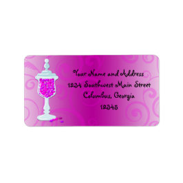 ホットピンク明るい赤紫色キャンディビュッフェ ラベル