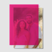 ホットピンク明るい赤紫色ベラム紙 ベラム紙招待状 (オフセット (カップル))