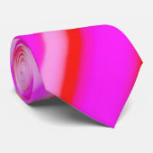 ホットピンク明るい赤紫色抽象芸術ストライプ ネクタイ (ロール)