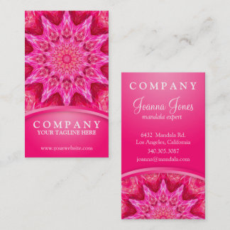 ホットピンク星花曼荼羅 名刺