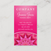 ホットピンク星花曼荼羅 名刺 (裏面)