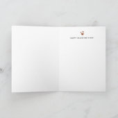 ホットピンク書道写真バレンタインデー シーズンカード (内部)