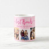 ホットピンク最高のフレンズ3フォトコラージュキープサケ コーヒーマグカップ (中央)