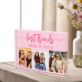 ホットピンク最高のフレンズ3フォトコラージュキープサケ フォトブロック