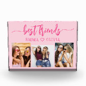 ホットピンク最高のフレンズ3フォトコラージュキープサケ フォトブロック (正面)
