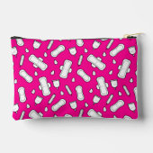 ホットピンク月経パッドのパターン第1期 アクセサリーポーチ (裏面)