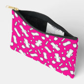 ホットピンク月経パッドのパターン第1期 アクセサリーポーチ (見開き)