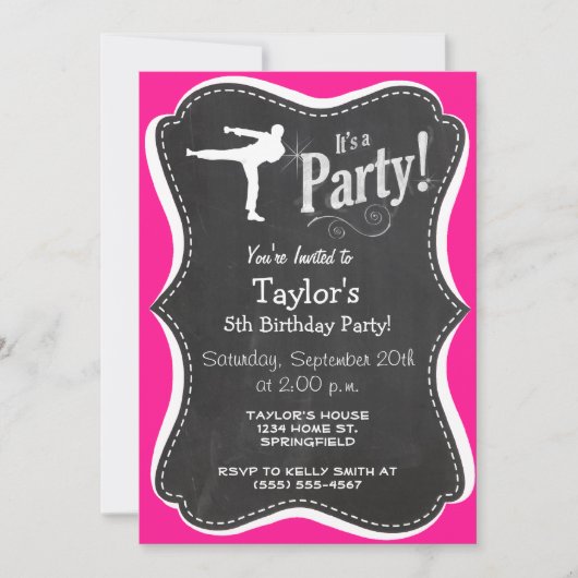 ホットピンク武術アート 招待状 (正面)