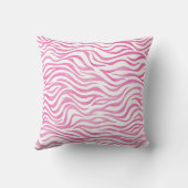 ホットピンク水彩ゼブラプリント クッション (裏面)
