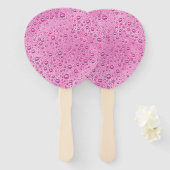 ホットピンク水滴 ハンドファン (正面&裏面)