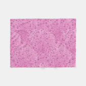 ホットピンク水滴 フリースブランケット (正面(横))