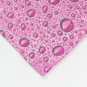 ホットピンク水滴 フリースブランケット (角)