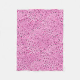 ホットピンク水滴 フリースブランケット