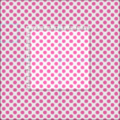 ホットピンク水玉模様 ファブリック (タイル)