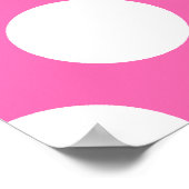 ホットピンク水玉模様 ポスター (角)