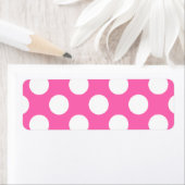 ホットピンク水玉模様 ラベル (インサイチュ)