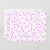 ホットピンク水玉模様(2番目の色を追加) ポストカード (正面/裏面)