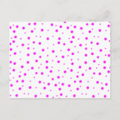 ホットピンク水玉模様（2番目の色を追加） ポストカード (正面)
