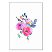 ホットピンク水色フローラ予約 テーブルナンバー (裏面)