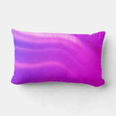 ホットピンク波抽象芸術パターン ランバークッション (裏面)